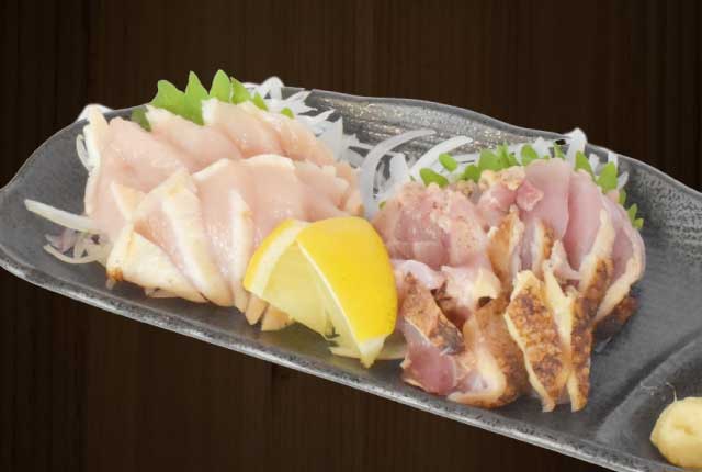 鶏タタキの贅沢二種盛り